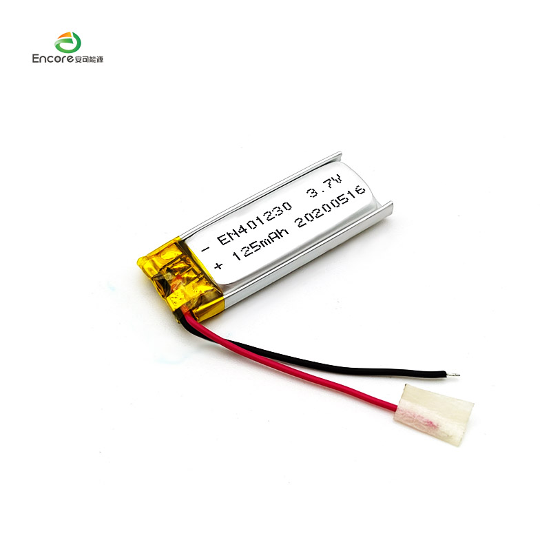 3.7v 125mah Smart Wearable Devices Lipo ဘက်ထရီ