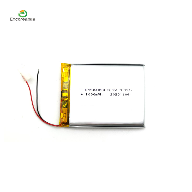 504050 3.7v 1000mah lipo JST ချိတ်ဆက်ကိရိယာ UL နှင့် ခရီးဆောင်လဲလှယ်ကိရိယာအတွက် လီသီယမ်ပိုလီမာဘက်ထရီ